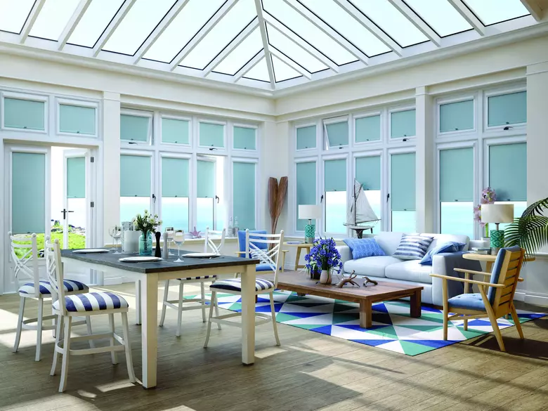 Roller blinds conservatory